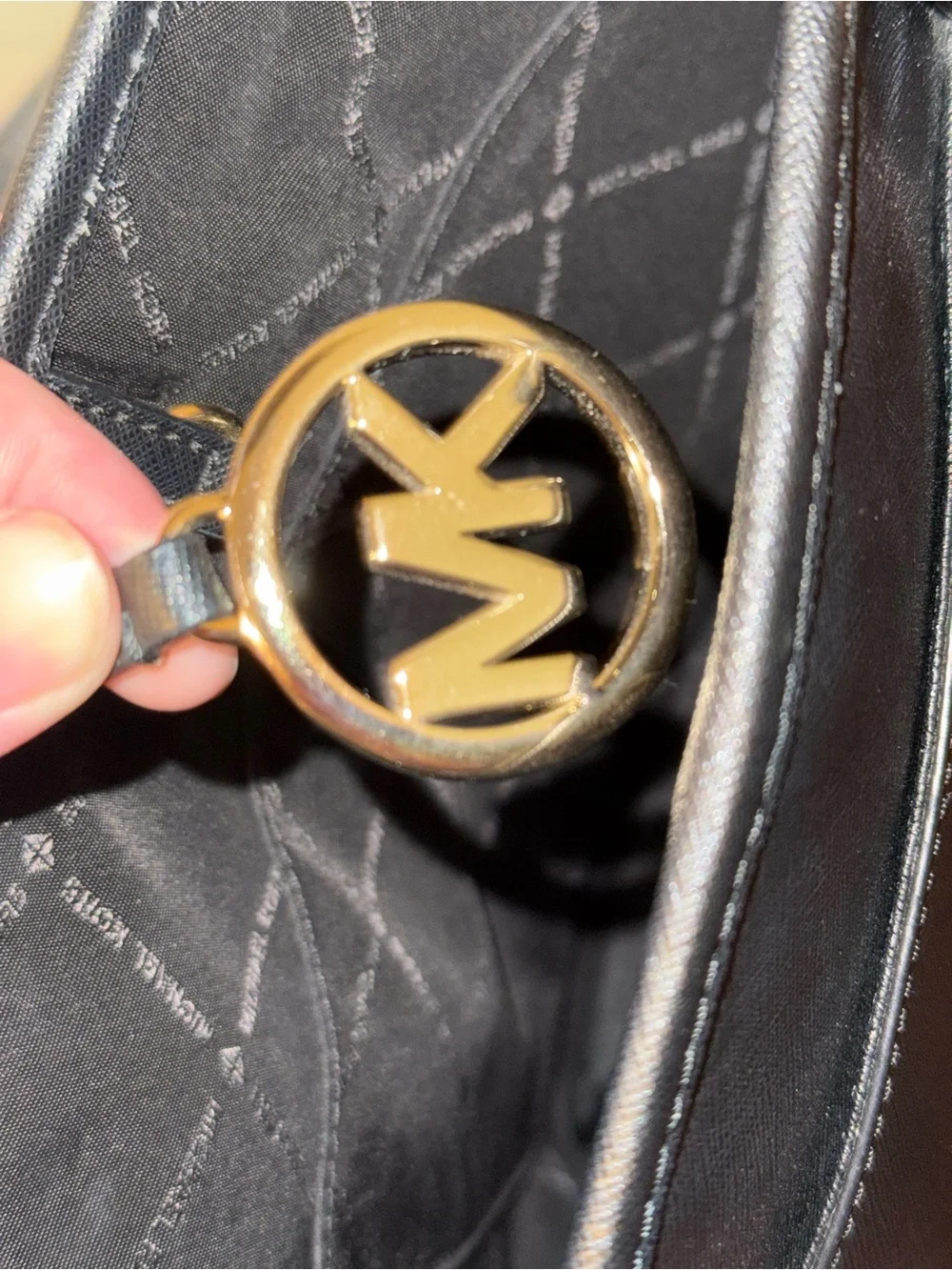 Michael Kors Black Tote with Gold Hardware